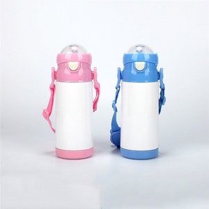 Sublimation Blank 12oz Kids Water Thermos With Strap READY TO SHIP