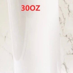 30oz Sublimation Blank Skinny Tumbler with Straw