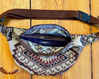 Woven Cotton Bum Bag: Ethno Festival Fanny Pack