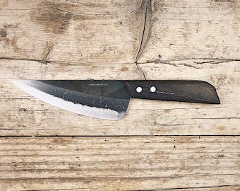 Chef knife - performance, rustic, traditional, hand forged, handcrafted, unique.  fair-trade, 7,8 inch blade