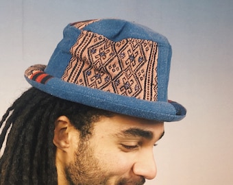 Artisan-Made Bucket Hat with Ethnic Design