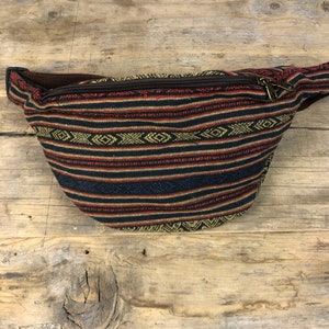 Bum Bag, Fanny Pack, Ethno, Waist Bag,  Belt Bag, Boho Woven Cotton Hipbag - Bauchtasche