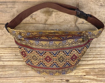 Riñonera, etno, Riñonera, Fiesta, Festival, Riñonera, Hipbag de algodón tejido boho - Bauchtasche