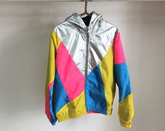 Party jacket, windbreaker; festival Jacket, gold, silver, unique, oldschool, festival gear, OG