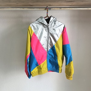 Party jacket, windbreaker; festival Jacket, gold, silver, unique, oldschool, festival gear, OG