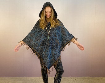 Poncho, Stola ,Kimono,Soft and cozy, Unisex, Festival, Paisley