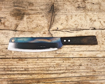 Couteau de chef - Performance, Rustique, Traditionnel, Forgé à la main, Fabriqué à la main, Unique, Commerce équitable - Lame de 7,8 pouces