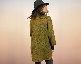 Cardigan, Kimono, ethno, floral, colorful , loose, soft, cosy