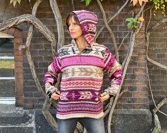 Hoodie, Ethno, Aztek, Fleece ,Tribal, Sweater, Cozy, , Boho, Urban Nomad, Surfer