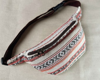 Bum Bag, Fanny Pack, Party, Ethno, Waist Bag,  Belt Bag, Boho Woven Cotton Hipbag - Bauchtasche