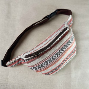 Woven Cotton Bum Bag: Ethno Hippie Fanny Pack
