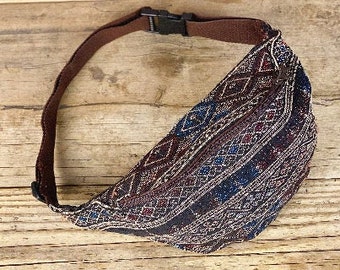 Bum Bag, Festival, Ethno, Waist Bag, Belt Bag, Funny pack, Boho, Woven, Cotton Hipbag