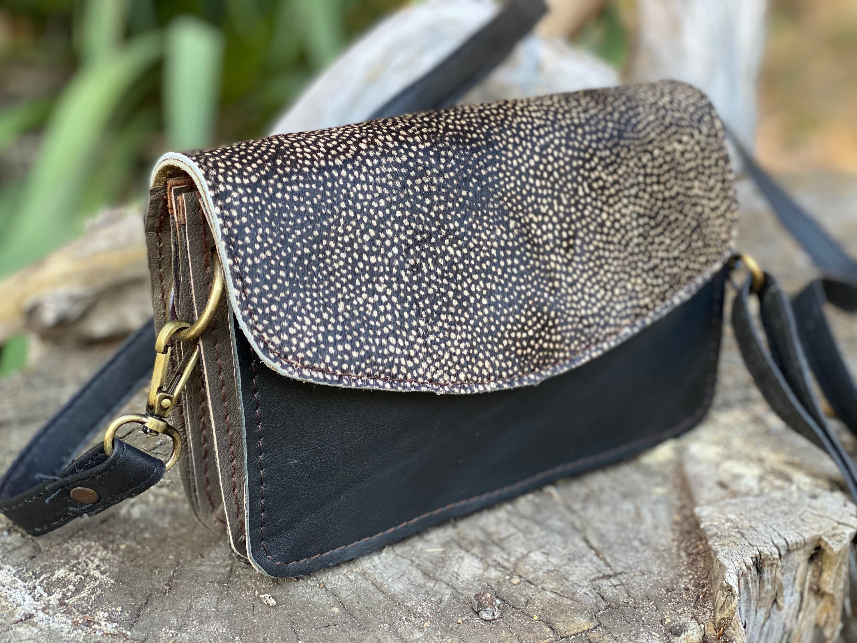 DKNY Jojo Small Flap Crossbody Bag Handbag Purse Natural Snake in