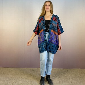 Kimono, Jacke, Strickjacke, Ethno, bunt, locker, weich und kuschelig, Unisex Bild 6