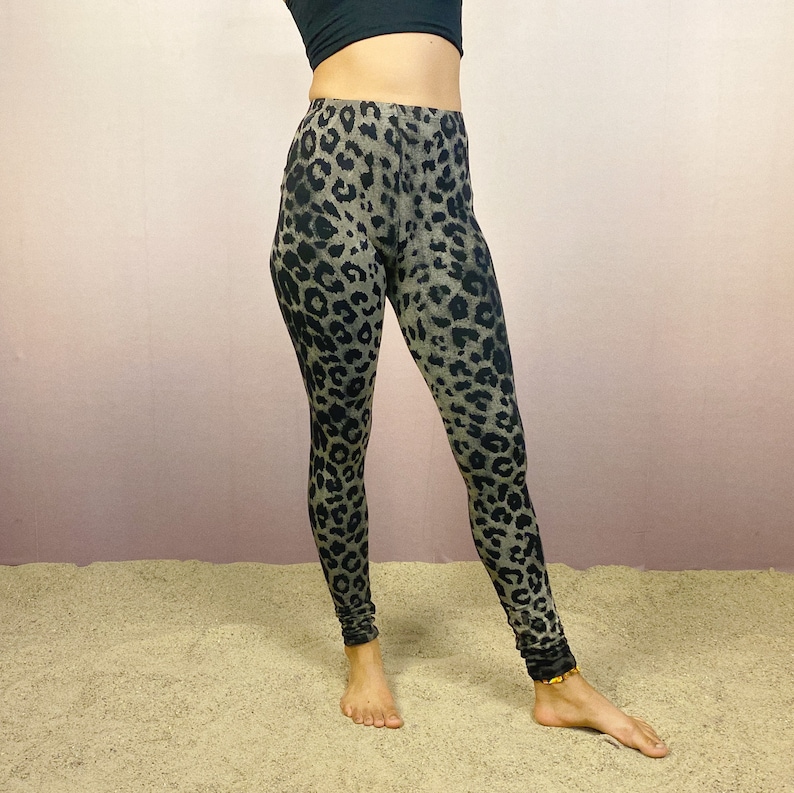 Leggings, Unisex, Yoga, Goa, Leopard, Animal Print, Ecstatic Dance, Festival, Boom, Boho, unique Bild 4