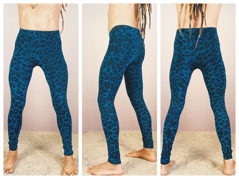 Leggings, Unisex, Yoga, Goa, Leopard, Animal Print, Ecstatic Dance, Festival, Boom, Boho, unique Bild 6