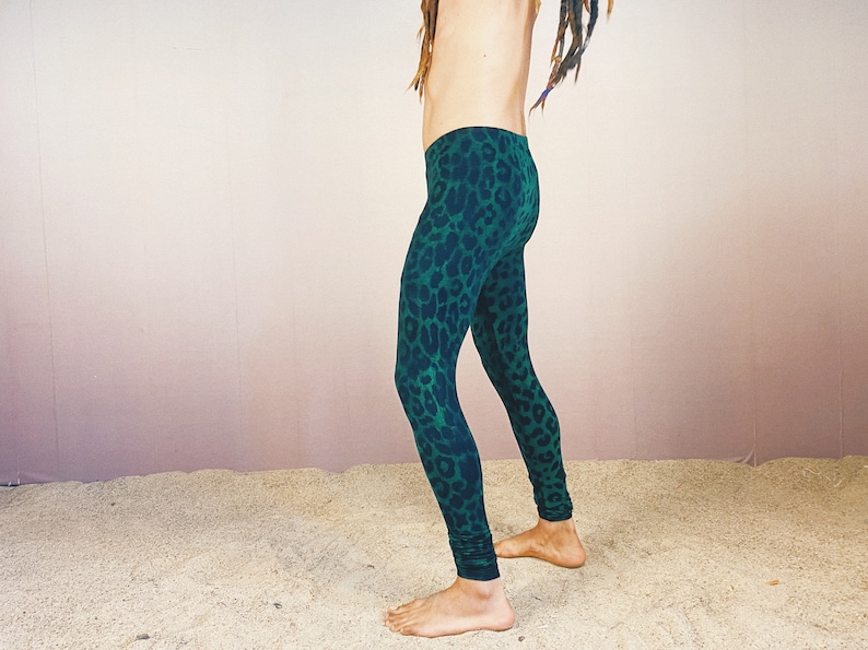 Leggings, Unisex, Yoga, Goa, Leopard, Animal Print, Ecstatic Dance, Festival, Boom, Boho, unique Bild 4