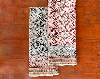 scarf, shawl, tablecloth, handprint, vegetable color, blockprint, earthy, etno, ethno, eco-friendly