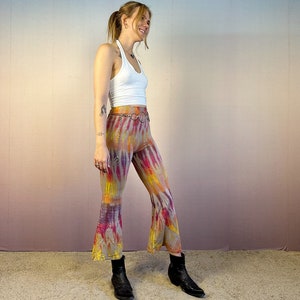 Flared Pants, Leggings, Tie Dye , Bellbottom, Unisex, YOGA, Festival, Ecstatic Dance image 5