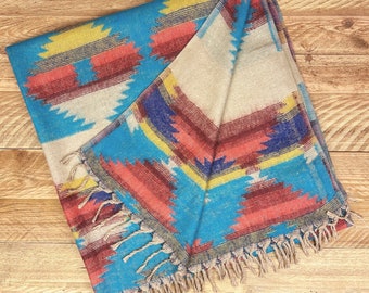 Shawl,Blanket, Stola, Warm and soft for meditation and yoga practice, Cuddly Blanket, Ethno-inspired Scarve Stola