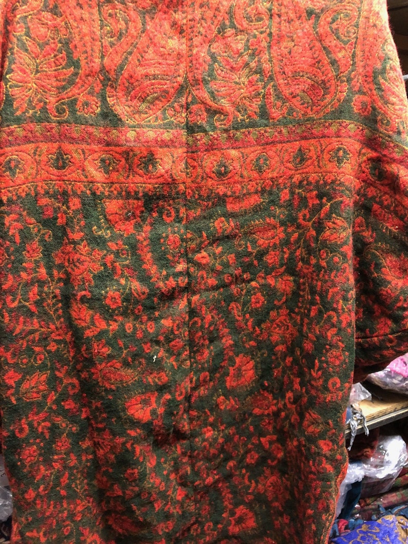 Cardigan, Kimono, ethno, floral, colorful , loose, soft, cosy Green