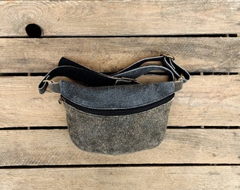 Bum Bag,  Fanny Pack, Party, Hipbags - upcycled leather - handmade - stunning accessorriess - natural/olive