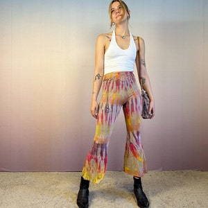 Flared Pants, Leggings, Tie Dye , Bellbottom, Unisex, YOGA, Festival, Ecstatic Dance image 9