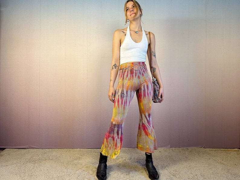 Flared Pants, Leggings, Tie Dye , Bellbottom, Unisex, YOGA, Festival, Ecstatic Dance image 9