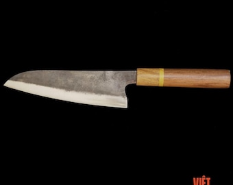 Chef knife -  Santoku ,Performance ,Rustic, Traditional, Hand Forged, Handcrafted,Unique,  deluxe ,Fair-trade