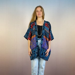 Kimono, Jacke, Strickjacke, Ethno, bunt, locker, weich und kuschelig, Unisex Bild 2