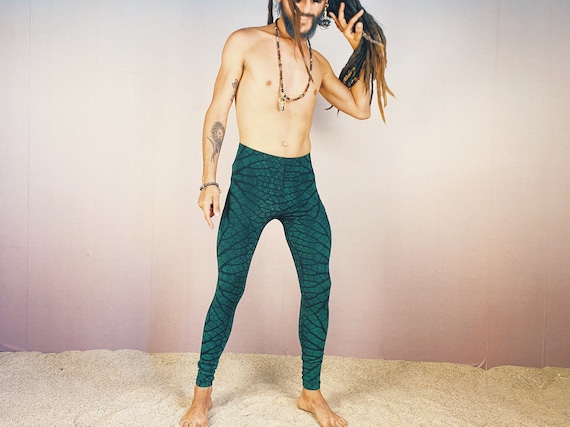 Unisex Tie Dye Leaf Leggings: Soft Viscose Boho Fashion