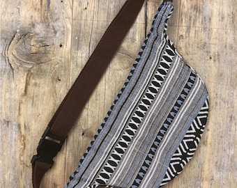 Bum Bag, Fanny Pack, Ethno, Party, Waist Bag,  Belt Bag, Boho Woven Cotton Hipbag - Bauchtasche