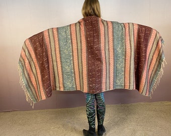 Woolen Shawl, Blanket ,Cuddly, Meditation, soft, stola, boho, poncho, urban nomad,