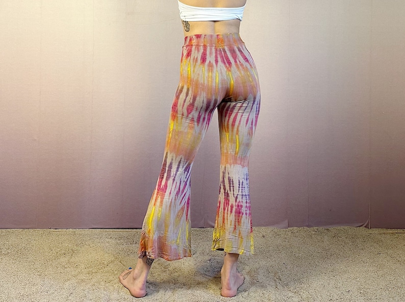 Flared Pants, Leggings, Tie Dye , Bellbottom, Unisex, YOGA, Festival, Ecstatic Dance image 2