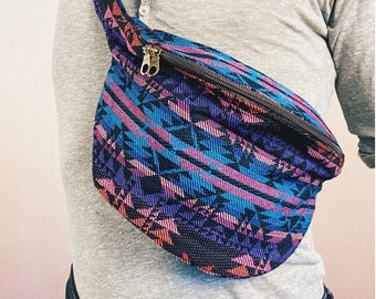 Bum Bag, Fanny Pack, Ethno, Waist Bag,  Belt Bag, Boho Woven Cotton Hipbag - Bauchtasche