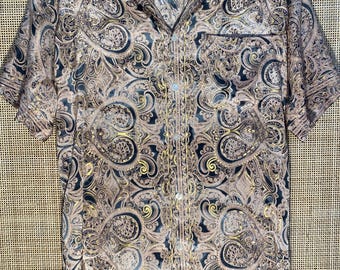 Boho Paisley Shirt – Lightweight Festival Button-Up, Psychedelic Summer Style