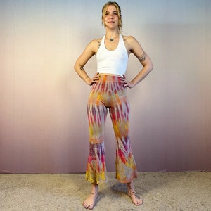 Flared Pants, Leggings, Tie Dye , Bellbottom, Unisex, YOGA, Festival, Ecstatic Dance image 6