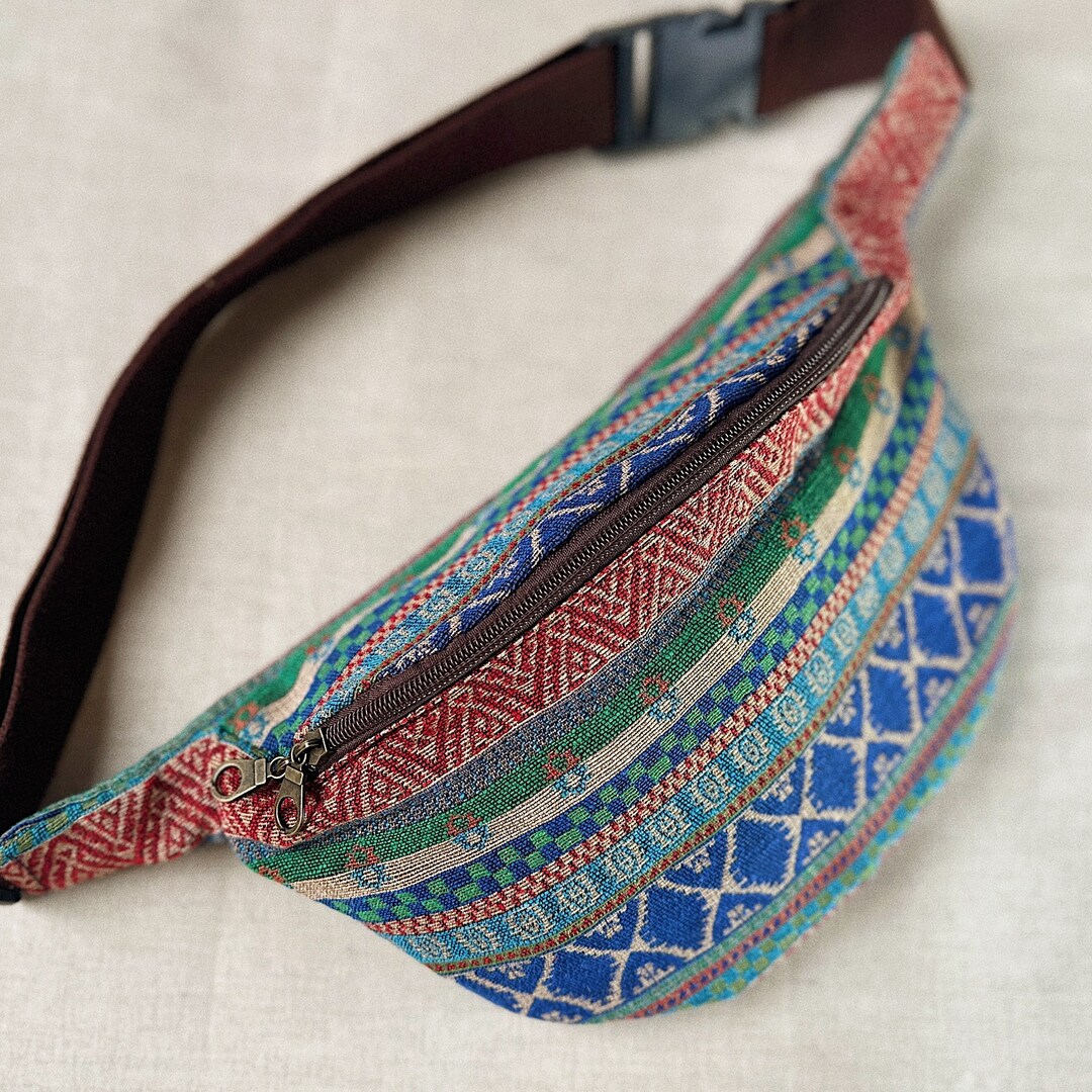 GURU SHOP Festival Ethno Sidebag, sac à Ceinture, sac Banane D`elfe - Café, Mixte Adulte, Marron, Ducoton, Size:One Size, Sacs Latéraux Fanny Packs
