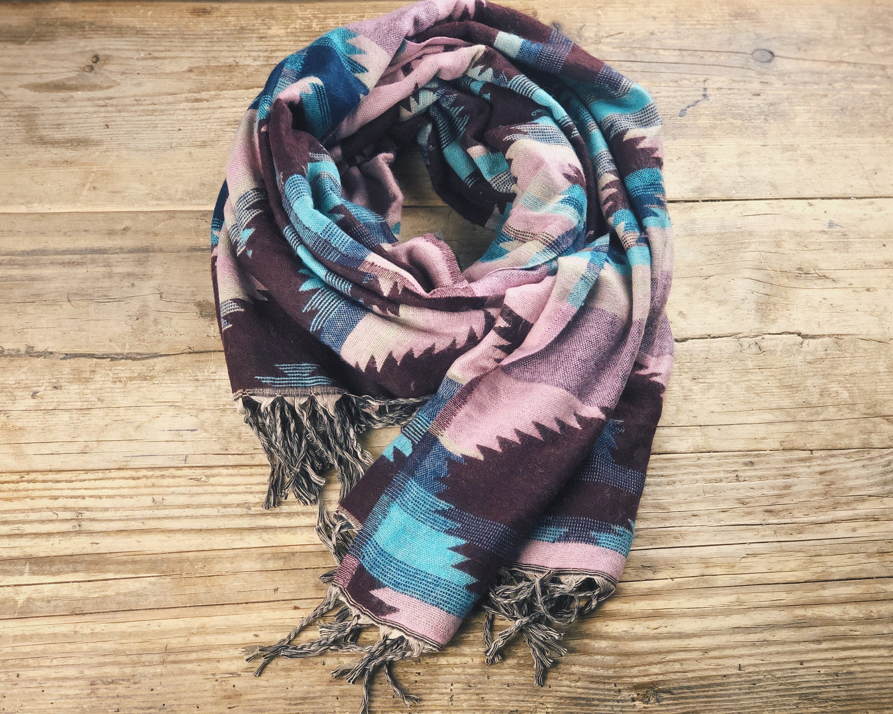 WOOLen SHAWL meditación / yoga BLANKET SCARF paisley Etsy