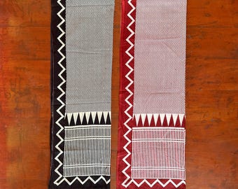 scarf, blockprint,shawl, tablecloth, handprint, vegetable color, , earthy