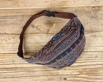 Bum Bag, ethno, Waist Bag, Party, Festival, Belt Bag, Boho Woven Cotton Hipbag - Bauchtasche
