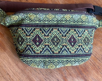 Woven Cotton Fanny Pack: Ethno Boho Hip Bag
