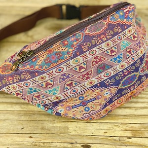 Bum Bag, Festival, Ethno, Waist Bag, Belt Bag, Funny pack, Boho, Woven, Cotton Hipbag