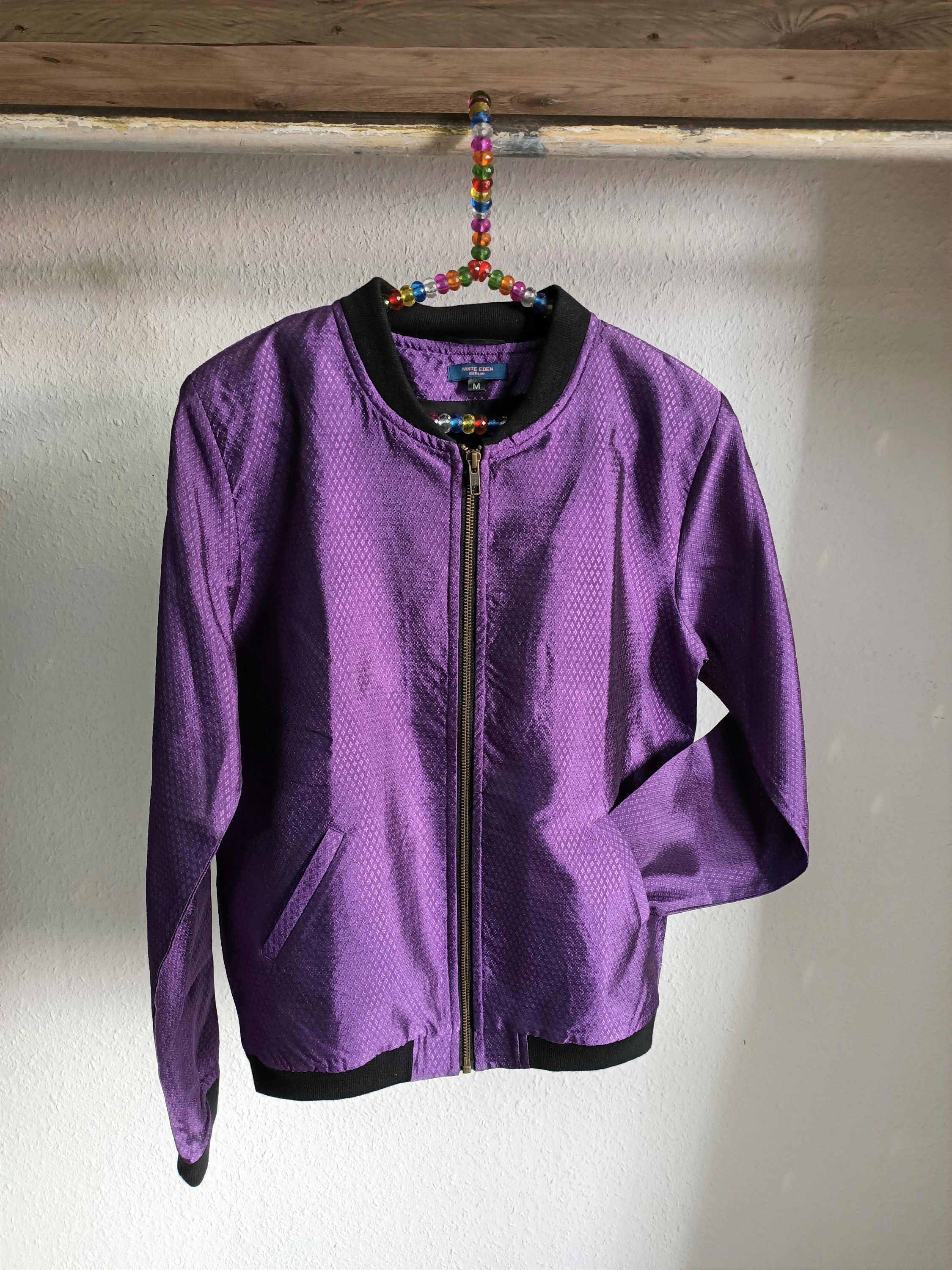 Purple bomber jacket mens sale