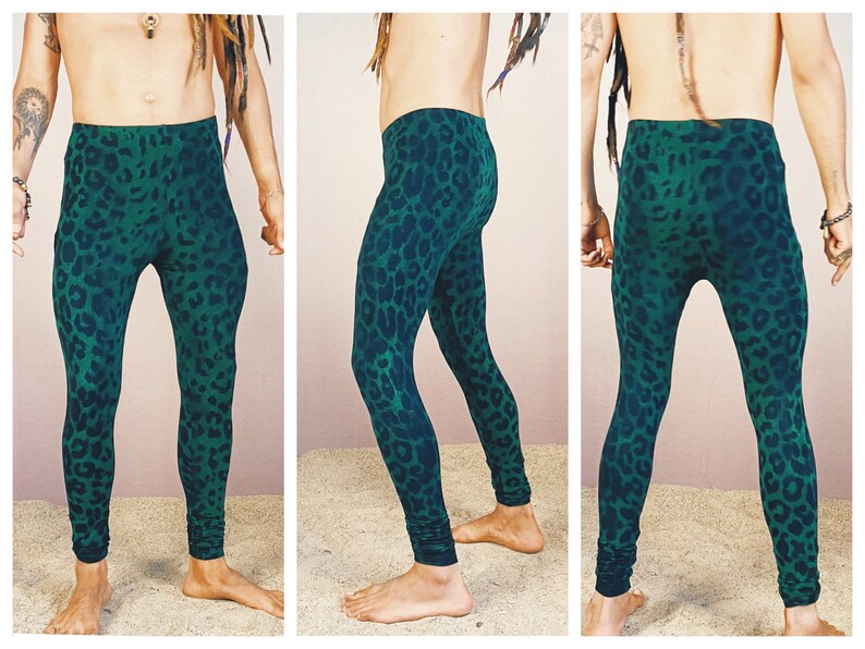 Leggings, Unisex, Yoga, Goa, Leopard, Animal Print, Ecstatic Dance, Festival, Boom, Boho, unique Bild 5