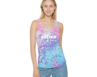 Good F*cking Vibes Tie Dye Racerback Tank Top