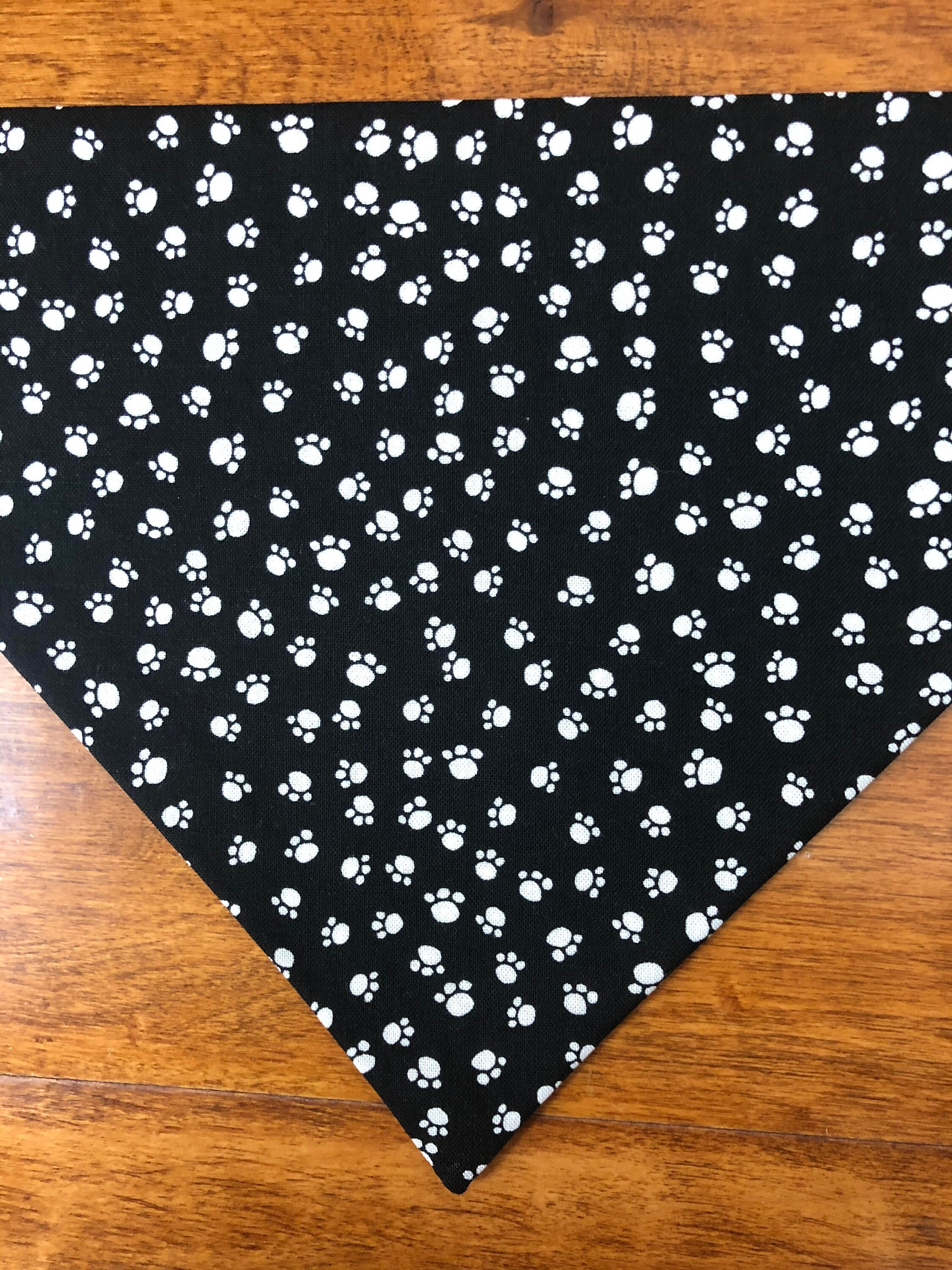 Handmade Dog Bandana/Pawprints Dog Bandana/over the Etsy