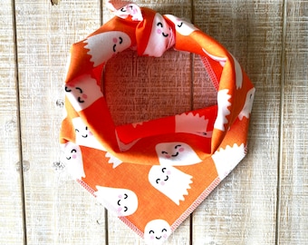 Halloween slip on dog bandana ghosts