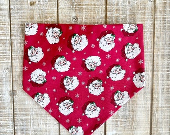 Santa scrunchie slip on dog bandana