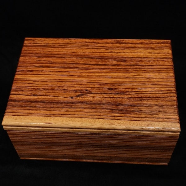 Custom Hand Made Zebra Wood Jewelry box